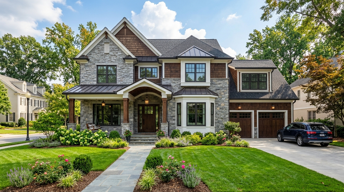 Upscale American suburban home in Greater Charlotte